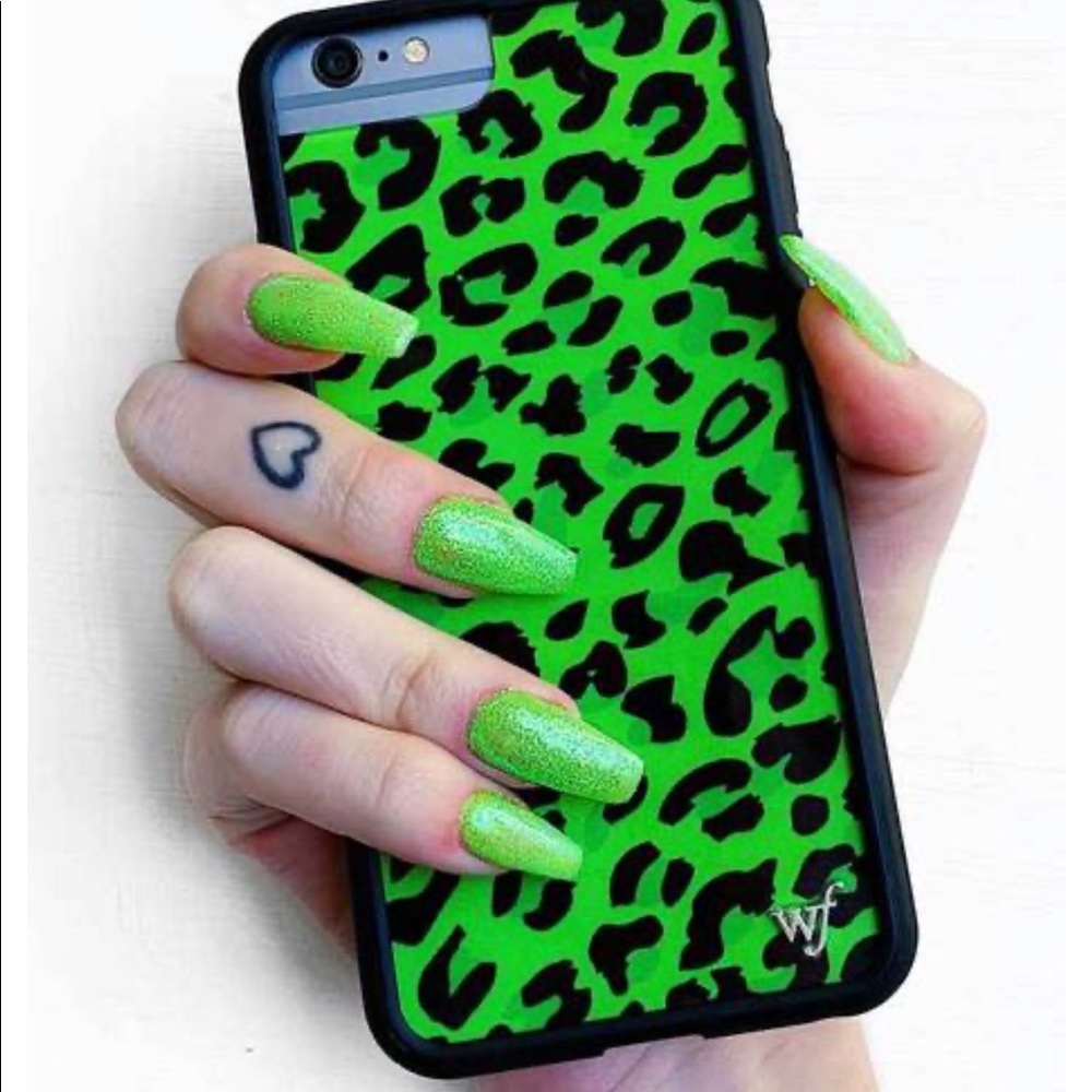 Wildflower neon leopard iPhone 6+/7+/8+ plus case